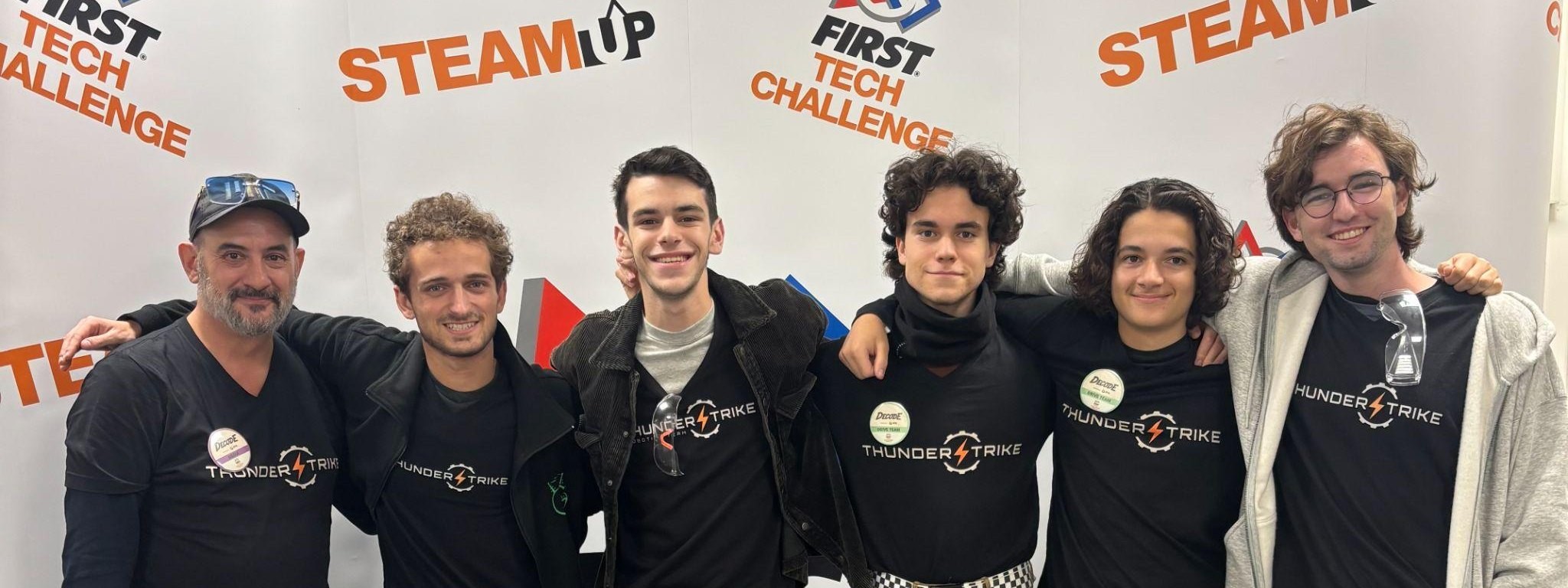 Team Thunderstrike at the FIRST® Tech Challenge backdrop