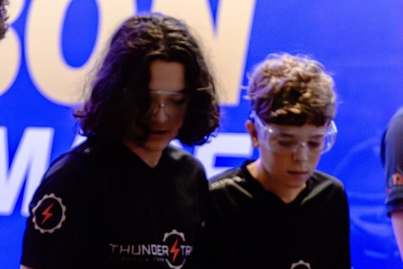 Thunderstrike's drive team at the controls