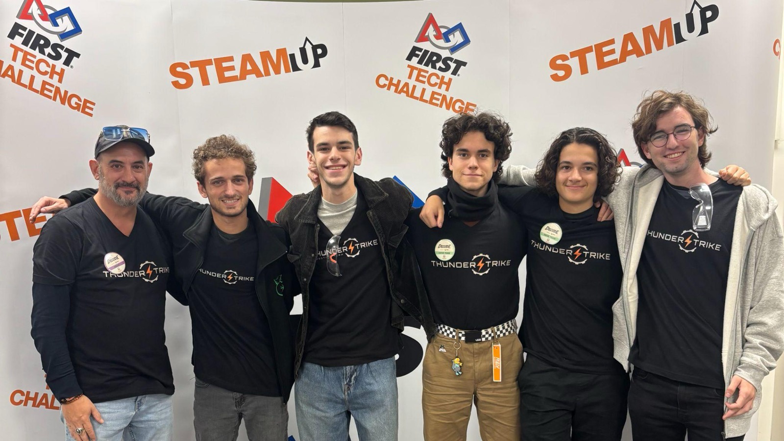 The team together at a competition